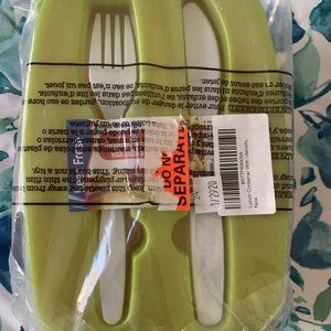 Lunch Container box with Divided Section & Utencils 2 piecs